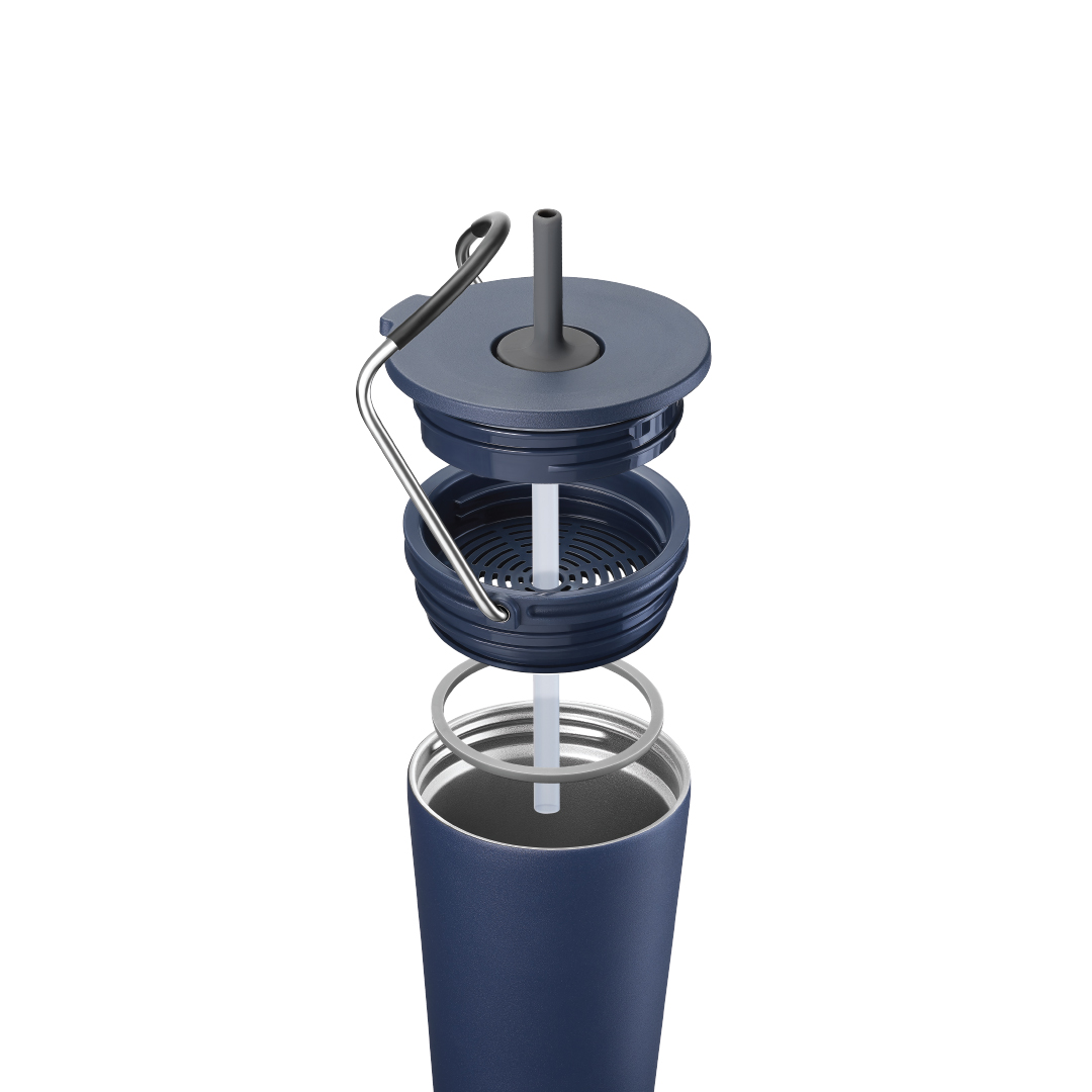 Bình Giữ Nhiệt Có Ống Hút LocknLock Bucket Tumbler With Straw - 3 Màu (Hồng Đậm, Xanh Navy, Trắng) - LHC4268, , large image number 1