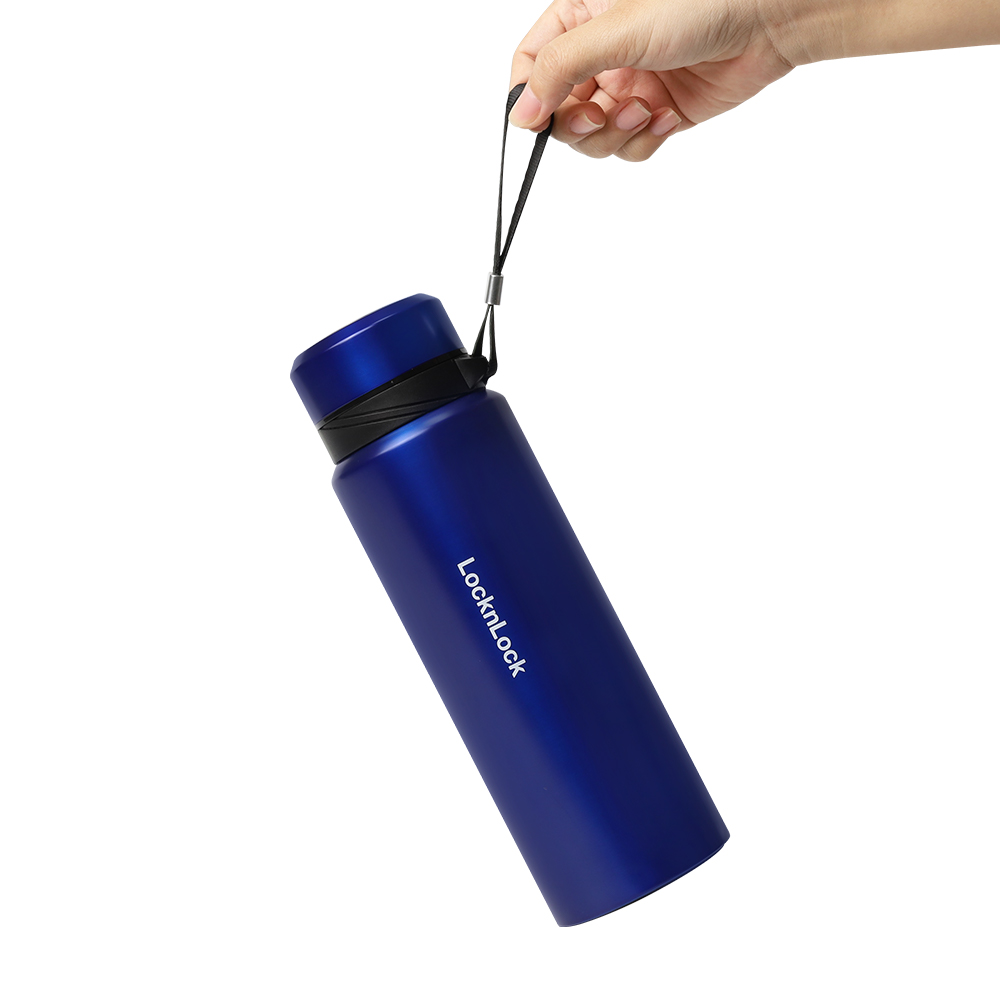 Bình Giữ Nhiệt LockNLock Vacuum Bottle 800Ml Bằng Thép Không Gỉ - 3 Màu (Xanh Đậm, Bạc, Đen) - LHC6180, , large image number 4