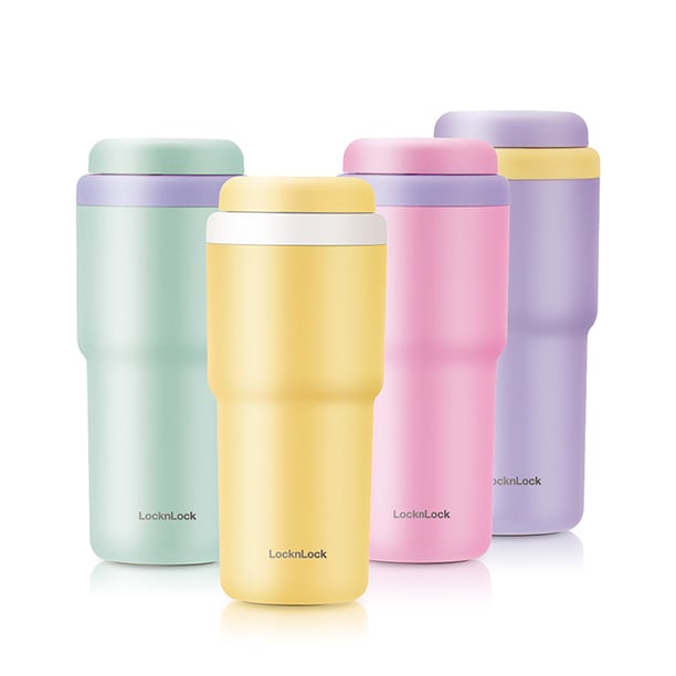 Bình Giữ Nhiệt LocknLock Daily Macaron Tumbler 480Ml - 6 Màu (Xanh, Tím, Hồng, Vàng, Ngà SH1, Ngà SH2) LHC3292