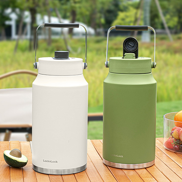 Bình Giữ Nhiệt Bằng Thép Không Gỉ Locknlock Slo Water Jug 4L - 2 Màu (Be, Xanh Lá) - LHC4302, , large image number 1