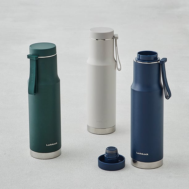 Bình Giữ Nhiệt LocknLock Metro Edge Tumbler 620Ml - 3 Màu (Xanh Lá Đậm, Trắng Ngà, Navy) - LHC4199