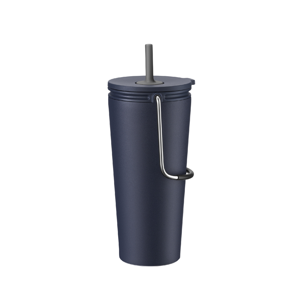 Bình Giữ Nhiệt Có Ống Hút LocknLock Bucket Tumbler With Straw - 3 Màu (Hồng Đậm, Xanh Navy, Trắng) - LHC4268, , large image number 4