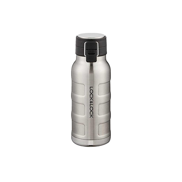 Bình Giữ Nhiệt Bằng Thép Không Gỉ Lock&Lock Bumper Bottle Màu Bạc - 470Ml, 650Ml - LHC4141, LHC4142